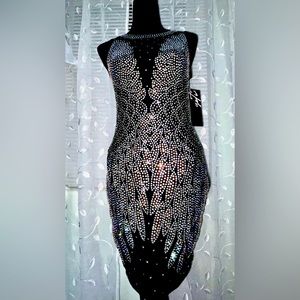 BRAND NEW! Beautiful sparkly see through dress. Perfect for a night out.